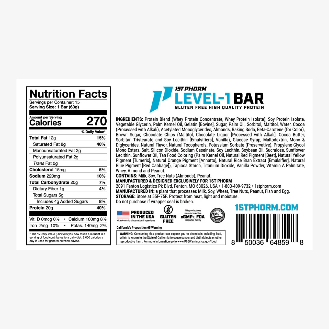 Level-1 Bar - Chocolate Chip Cookie Dough Box - Image 2