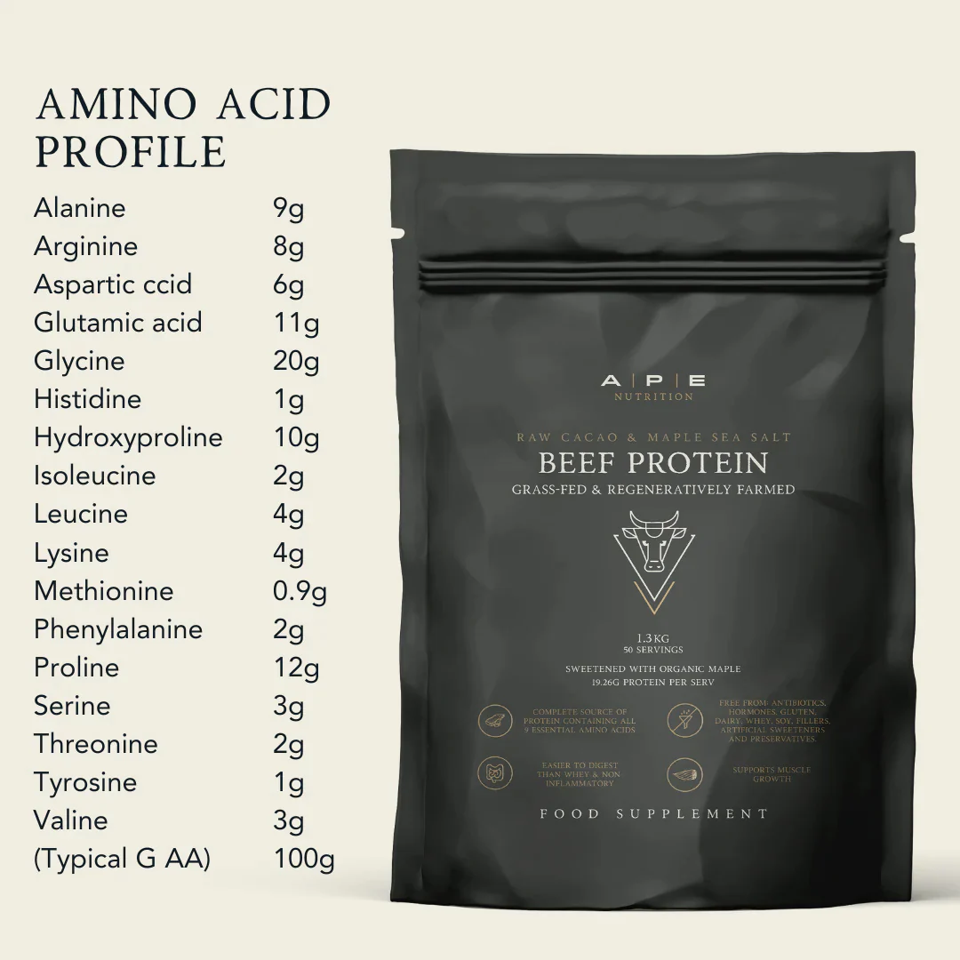 Grass-Fed Beef Protein Raw Cacao & Maple Sea Salt - Image 3