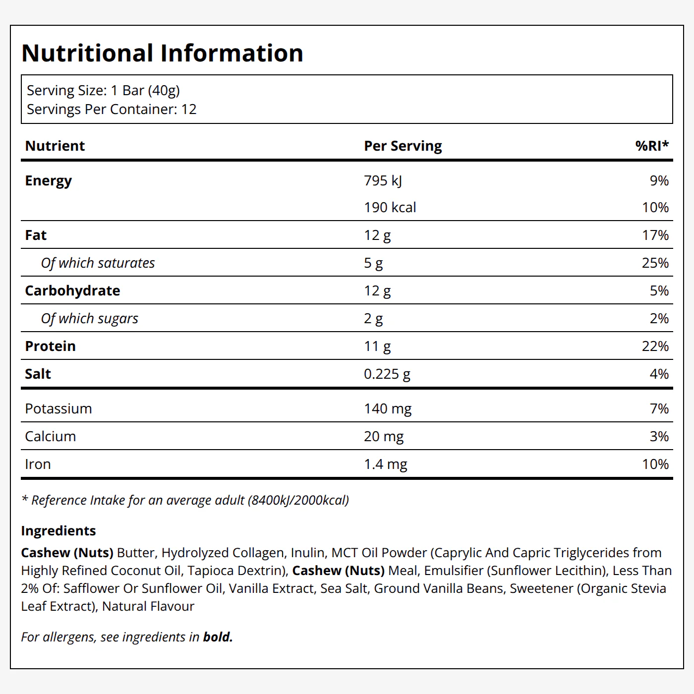 Vanilla Shortbread Collagen Protein Bars - Image 2