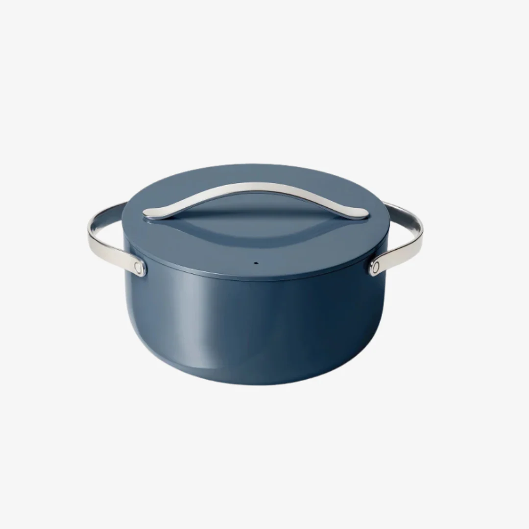 Non-Toxic Ceramic Non-Stick Cookware Set Navy - Image 5