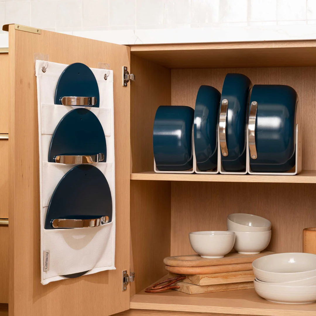 Non-Toxic Ceramic Non-Stick Cookware Set Navy - Image 6