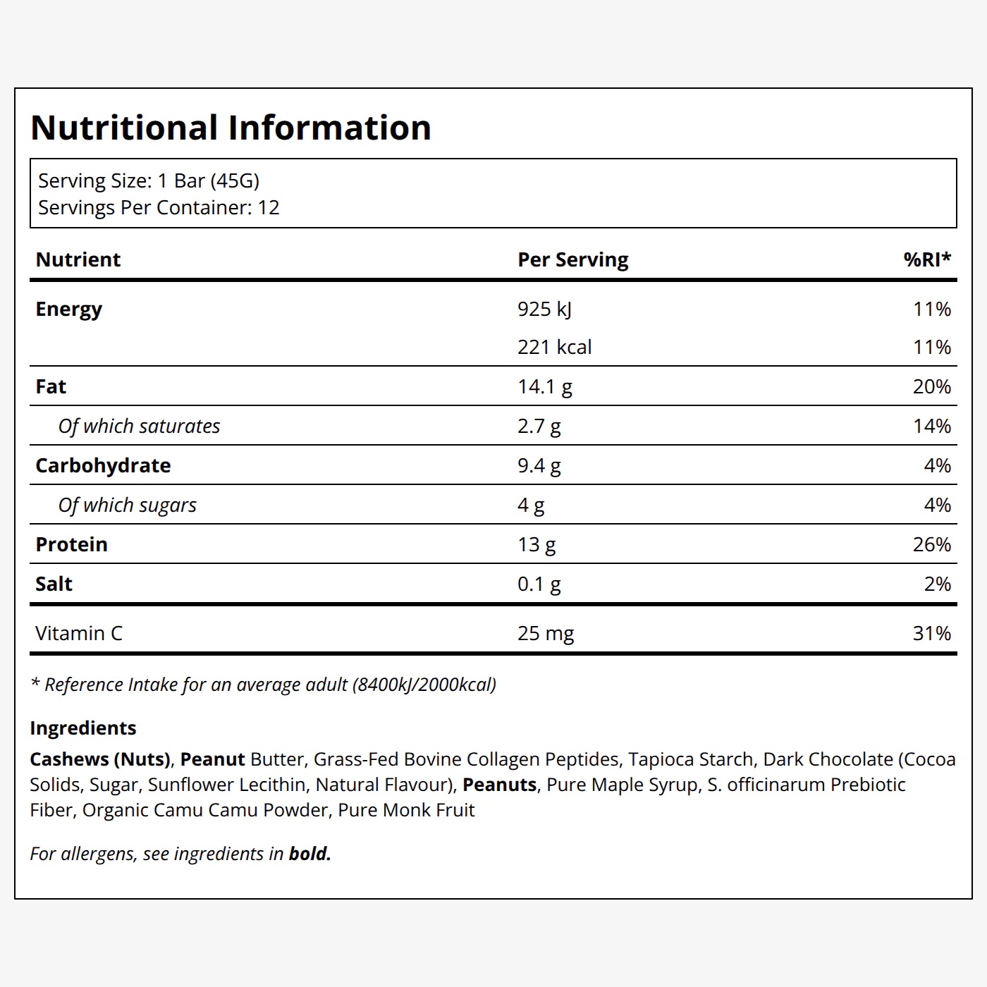 Collagen Protein Bar - Salted Caramel - Image 2