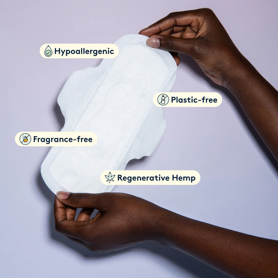 Organic Hemp Blend Sanitary Pads Regular - Image 2