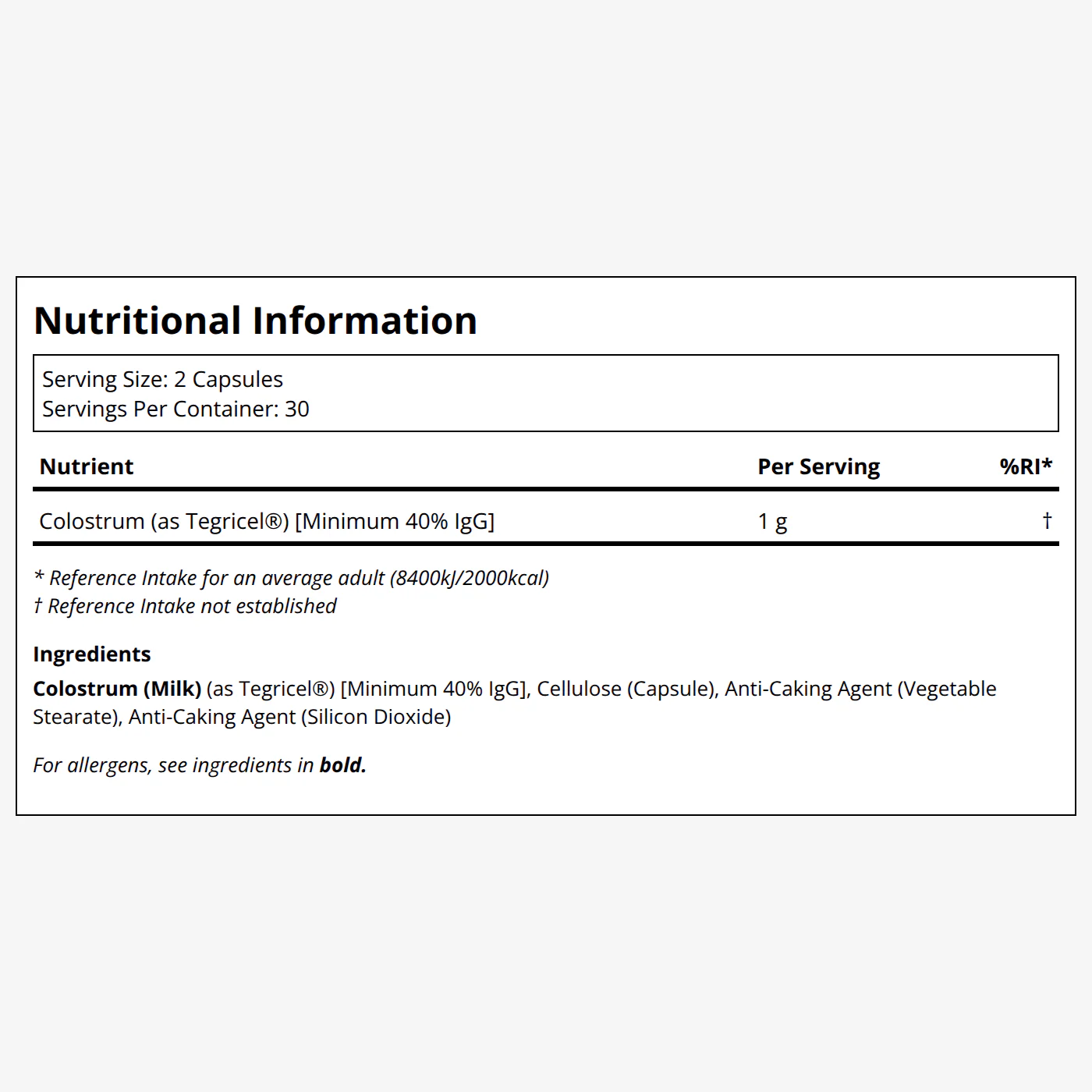 Tegricel® Colostrum - Image 2