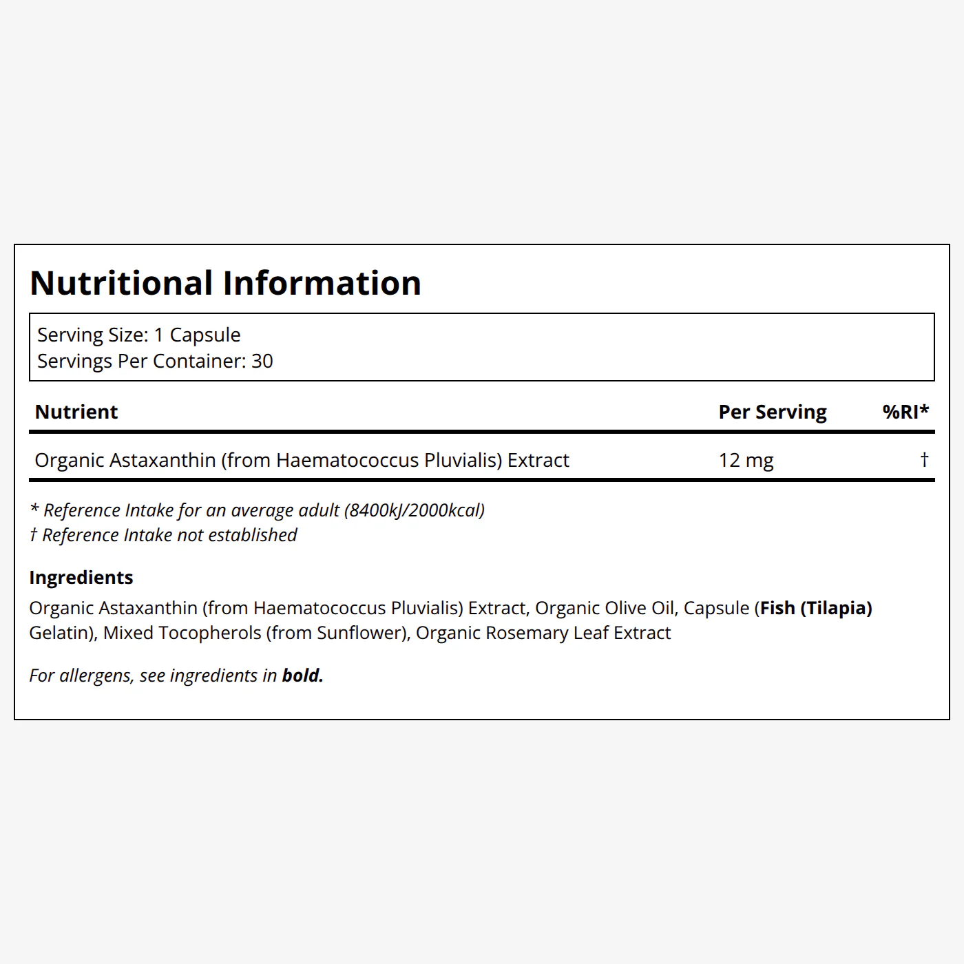 Astaxanthin 12mg 30 Day - Image 2