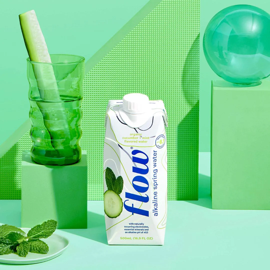 Flow Mineral Spring Water – Cucumber + Mint - Image 2