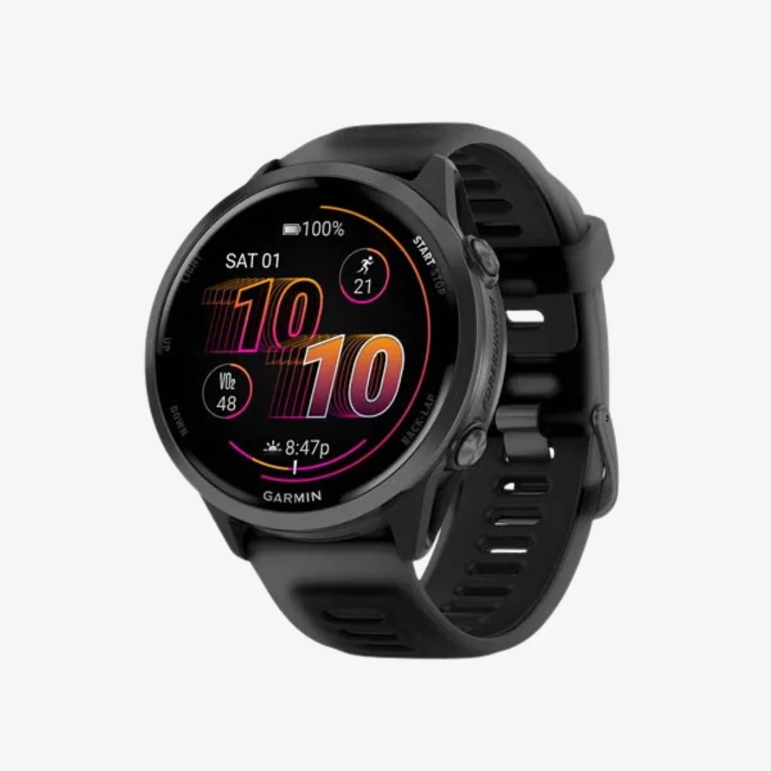 Forerunner® 570 - Slate Grey Aluminium with Translucent Black/Black Band - Image 2