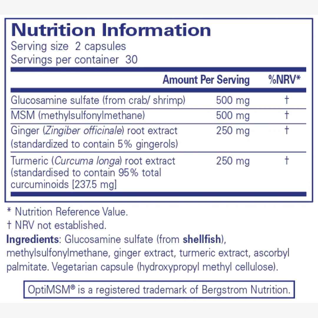 Glucosamine/ MSM with Ginger & Turmeric - Image 2