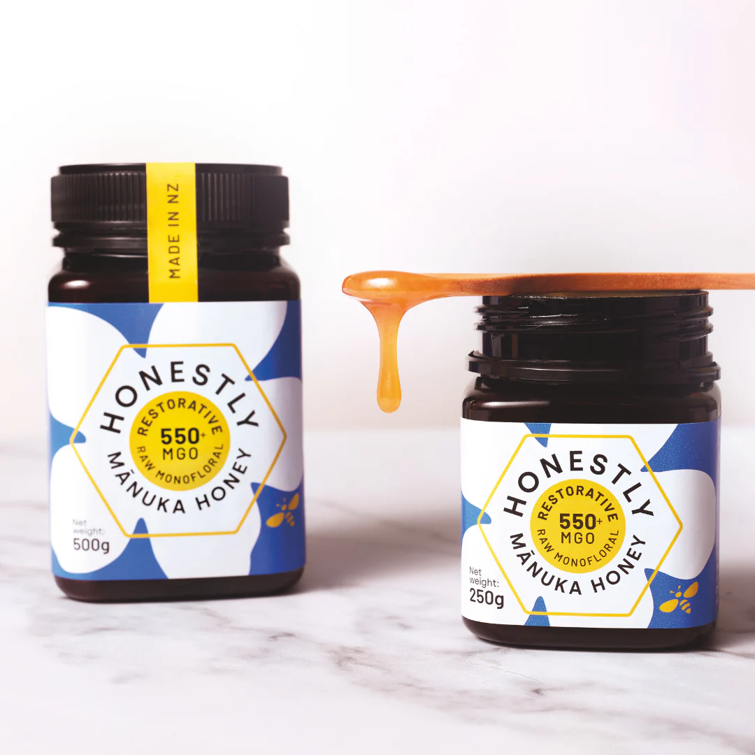 Honestly 550+ MGO Mānuka Honey (Restorative) - 500g - Image 3