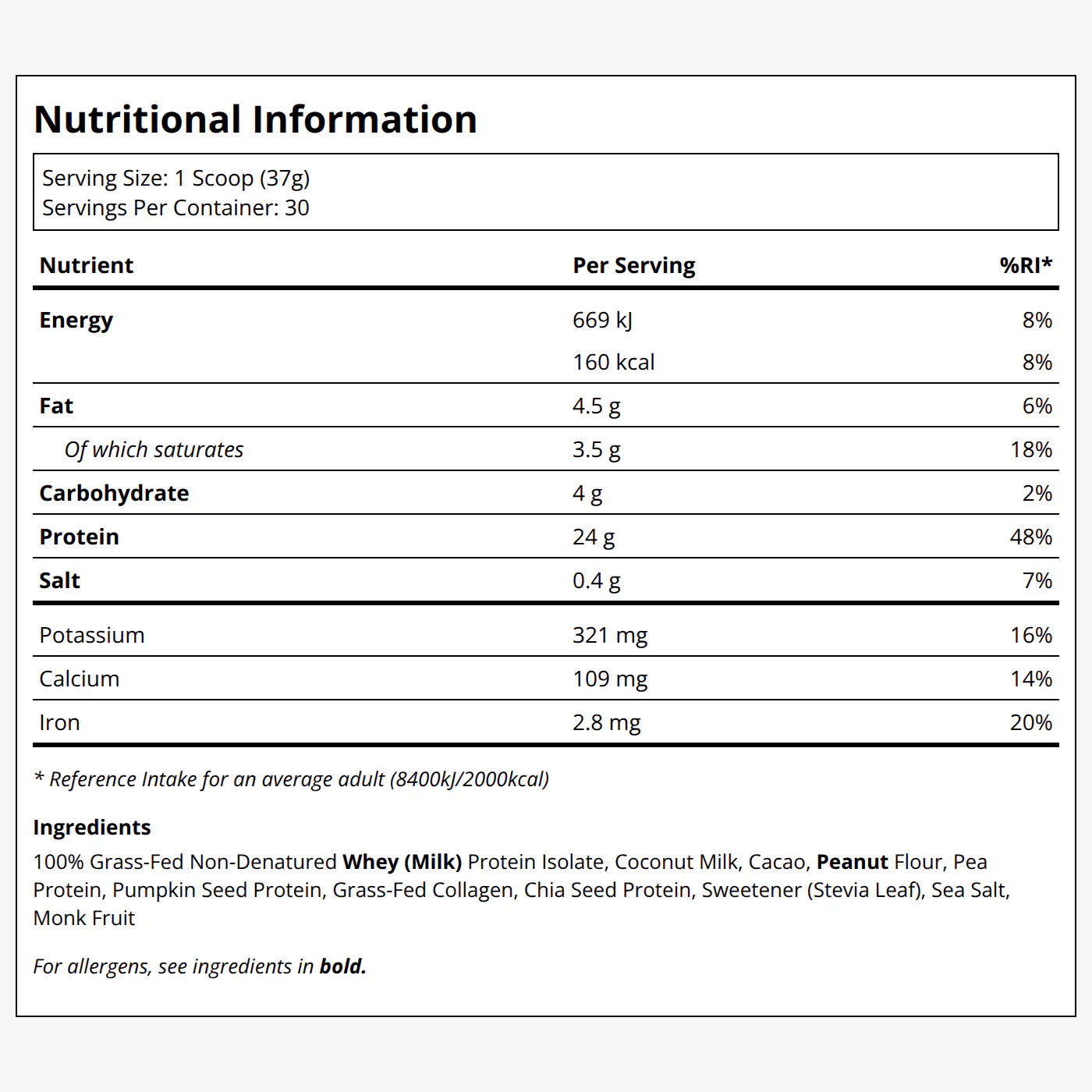 Protein Powder - Creamy Peanut Butter - Image 2