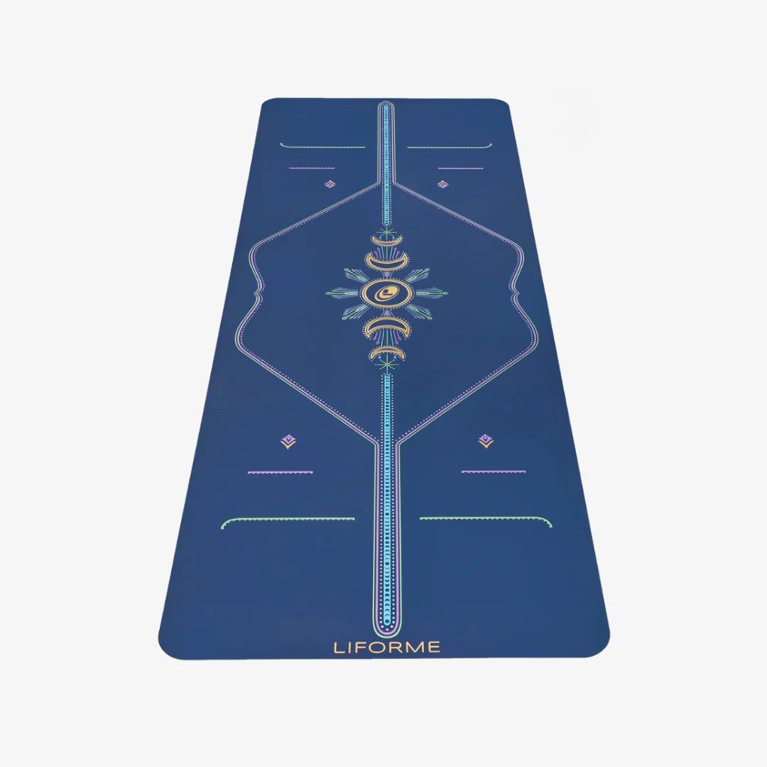 Liforme Cosmic Moon Travel Yoga Mat - Dusk Blue