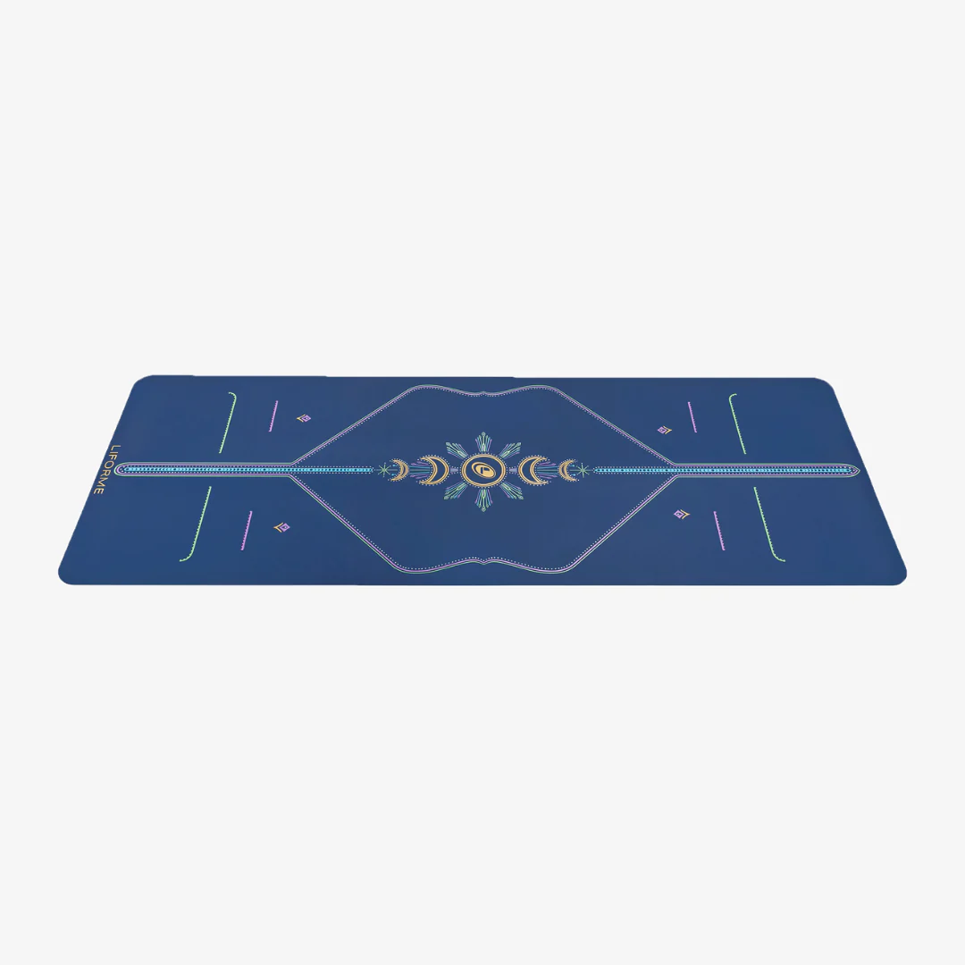 Liforme Cosmic Moon Travel Yoga Mat - Dusk Blue - Image 3