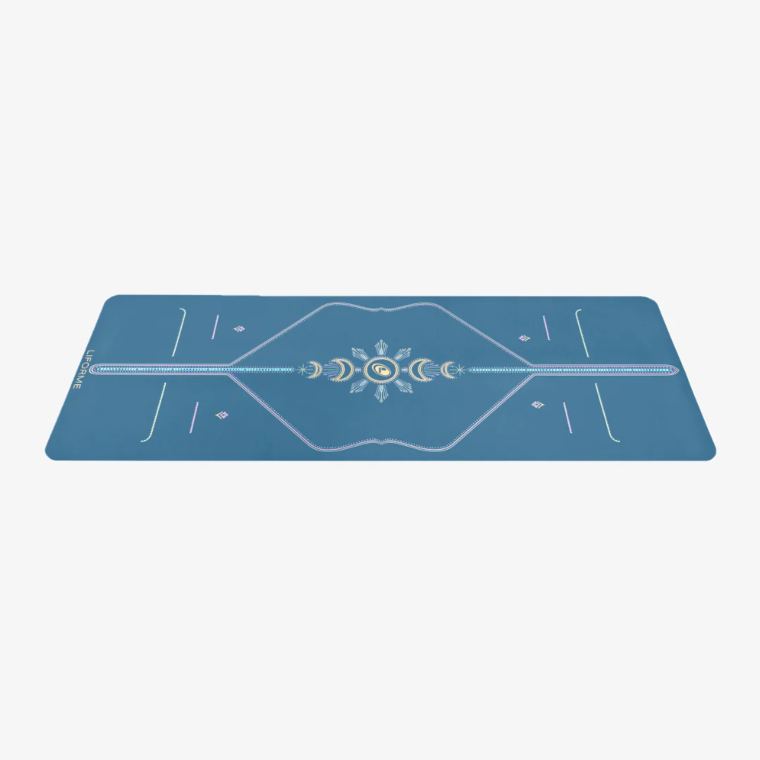 Liforme Cosmic Moon Yoga Mat - Blue - Image 3