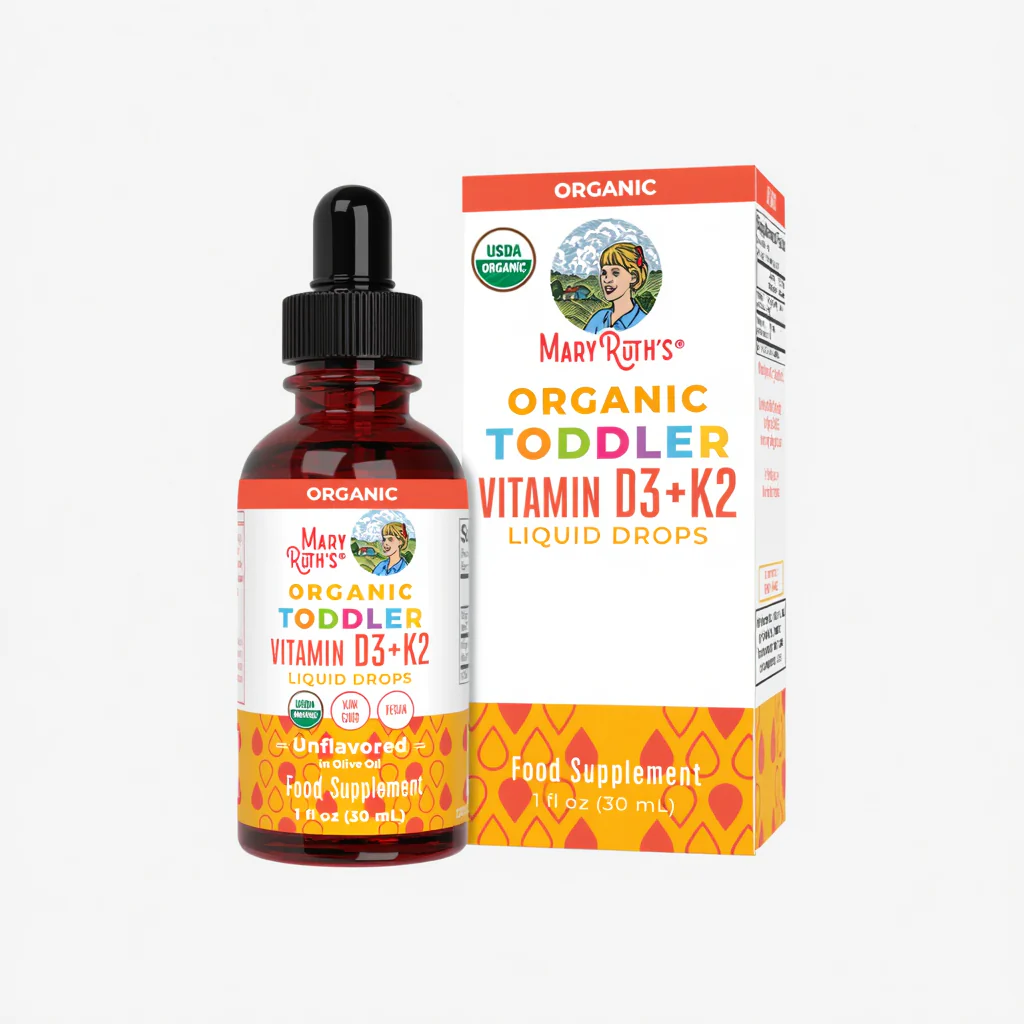 Toddler Vitamin D3+K2 Liquid Drops - Unflavoured