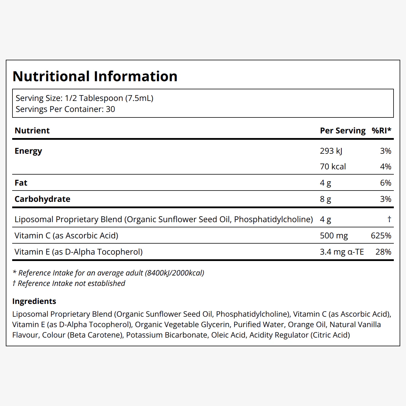 Vitamin C Liposomal - Citrus & Vanilla - Image 2