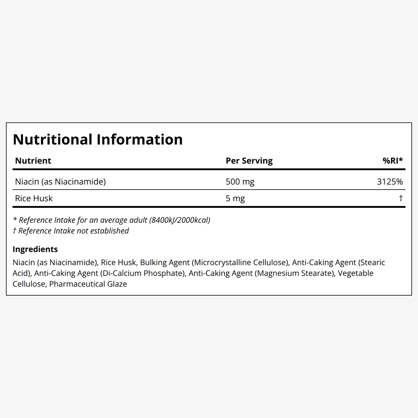 Niacinamide 500mg - Image 2
