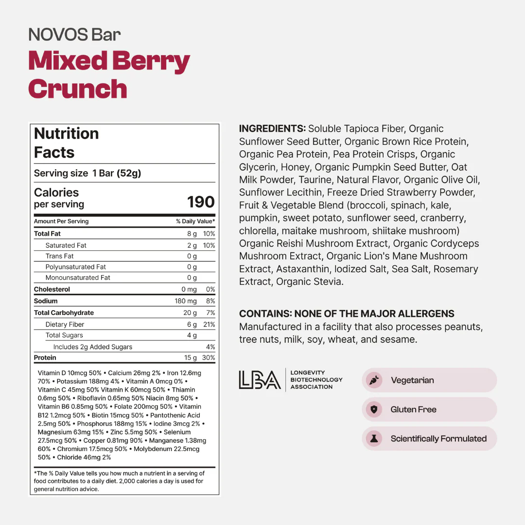 NOVOS Bar - 12 count - Mixed Berry - Image 4