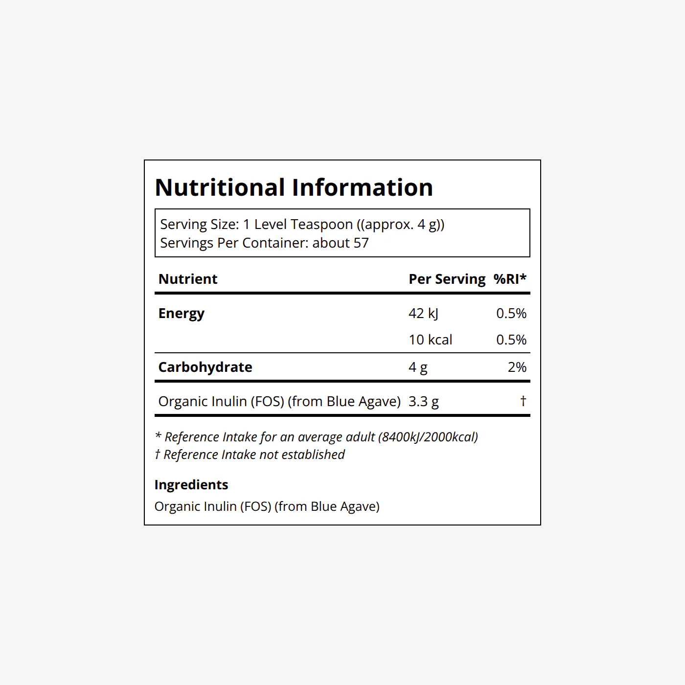 Organic Inulin Prebiotic Pure Powder - Image 2