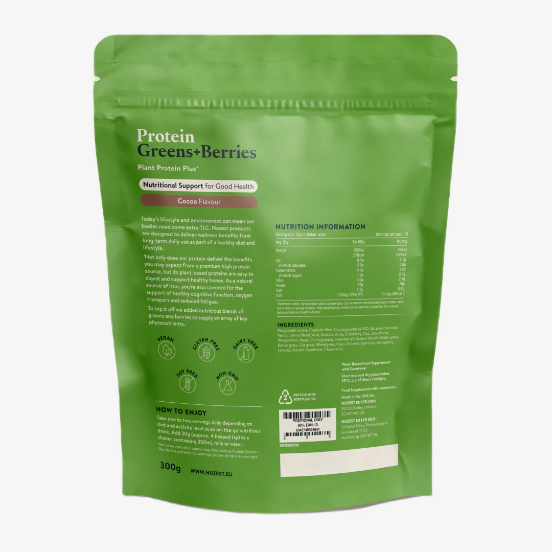 Protein Greens + Berries - Cocoa Flavour - Image 2