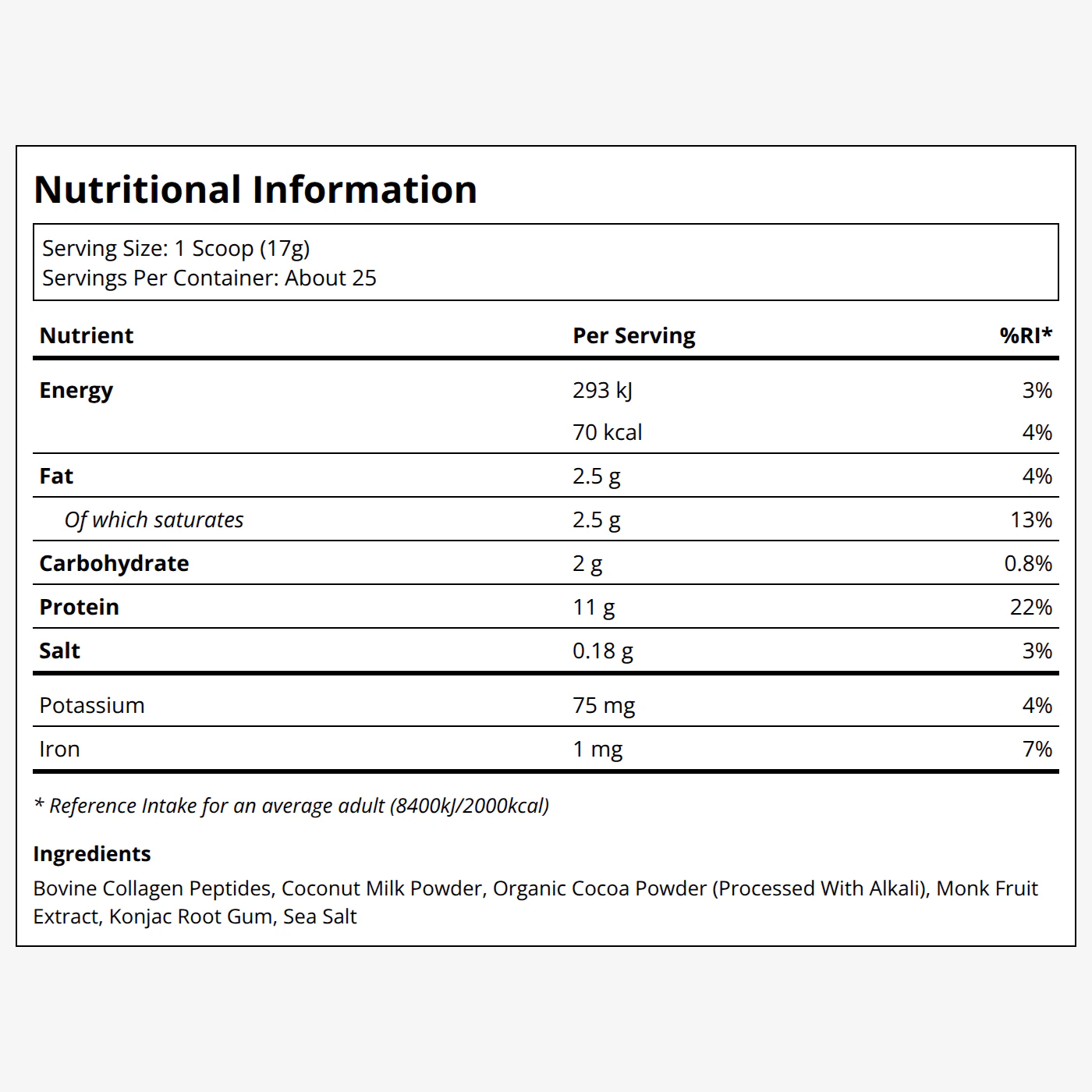 Collagen Fuel Chocolate Coconut Canister - Image 2