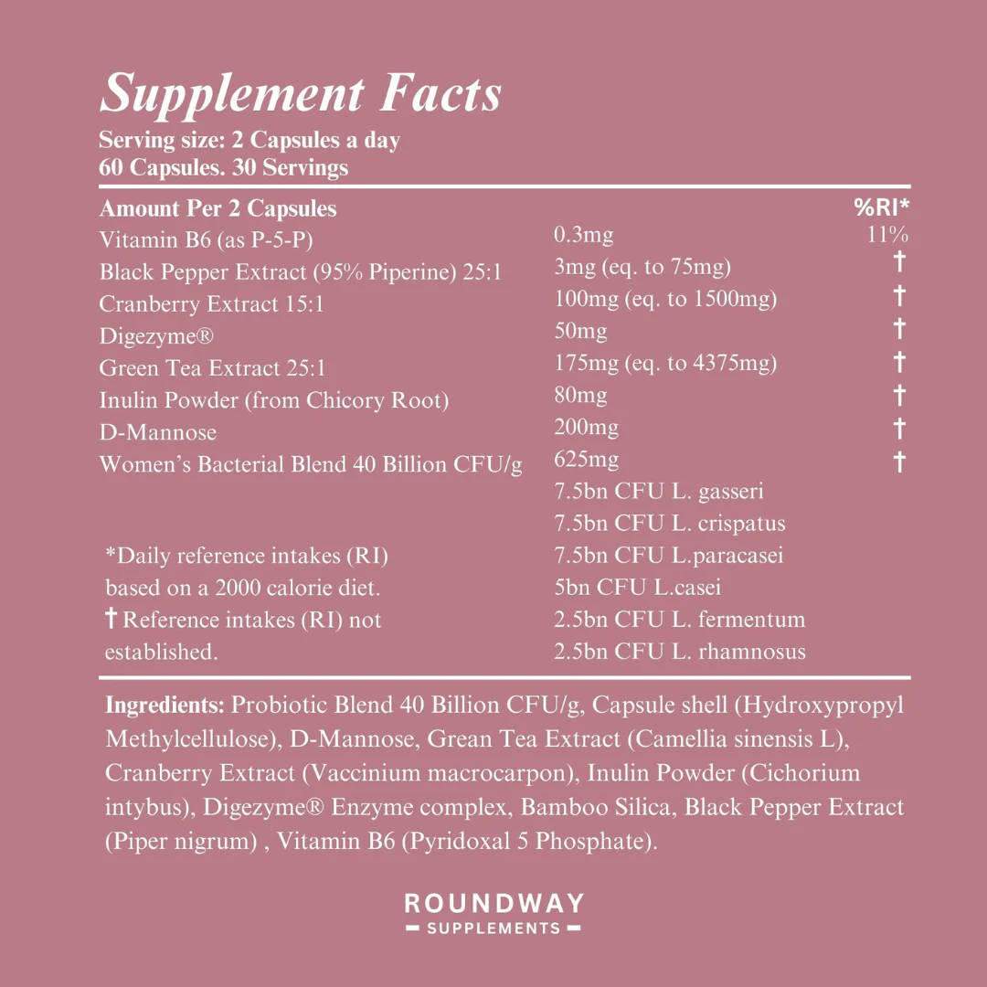 Cranberry, D-Mannose & Lactobacillus Blend Capsules - Image 3