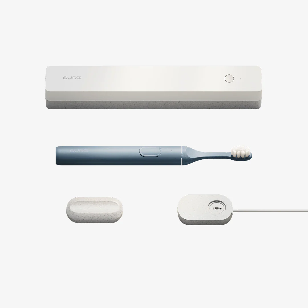 SURI Electric Toothbrush with UV Light Cleaning and Charging Case - Morning Waves