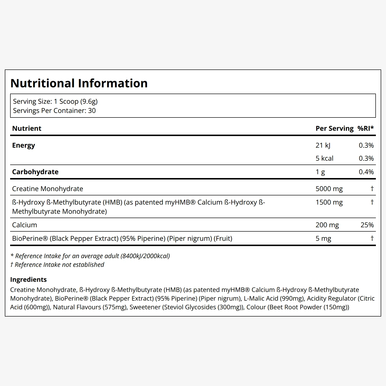 Creatine HMB - Tropical Punch - Image 2