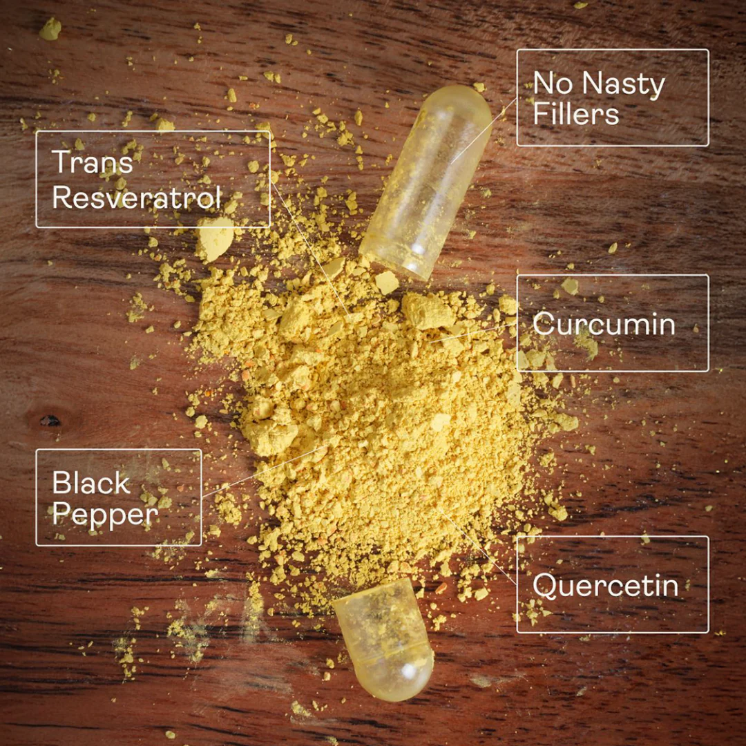 Preservage (Trans-Resveratrol, Curcumin, Quercetin, BioPerine) 410mg - Image 3